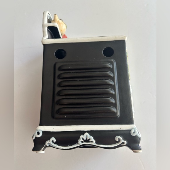 Yankee Candle Black Stove Oven Wax Warmer Kettle Pumpkins Robin Betterley Design - Picture 6 of 9